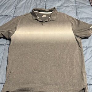 Men’s Nike Men's Polo Shirt in Gray and White sz L